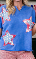 Star Cotton Tee Oversized Casual Top