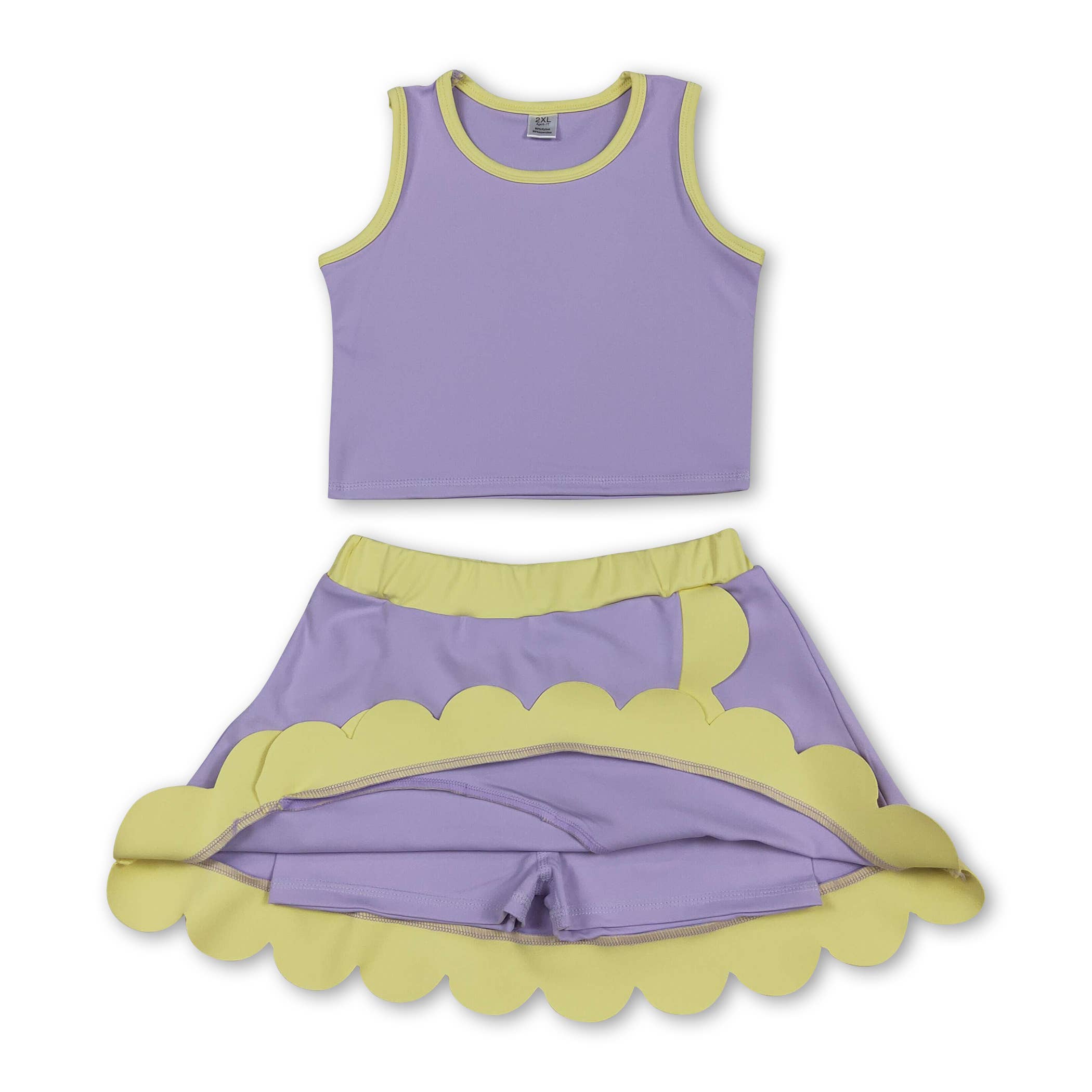 Lavender/Yellow Scallop