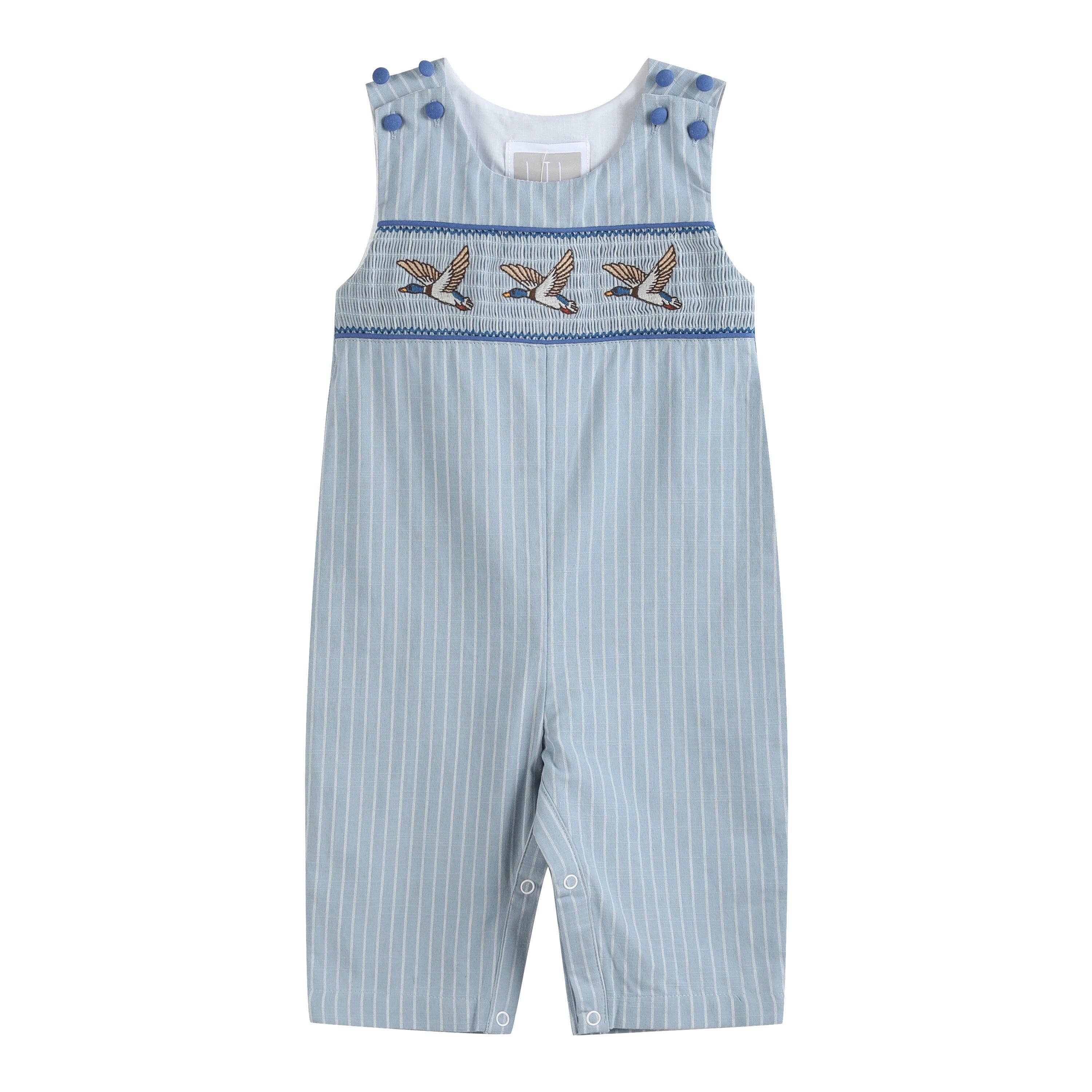 Blue Pinstripe Mallard Overalls
