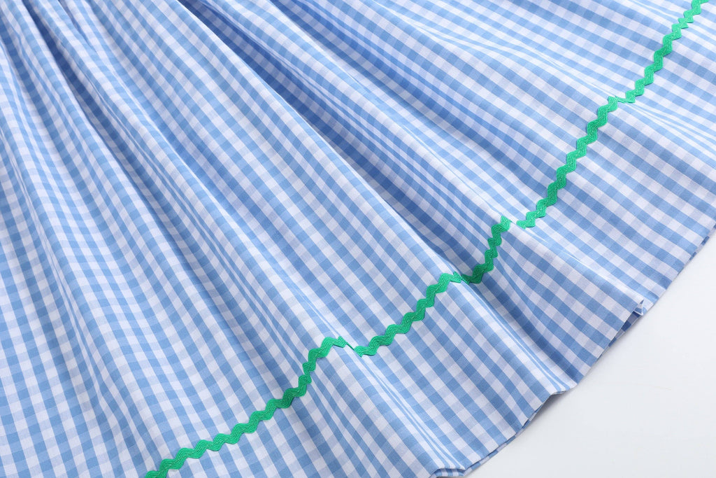 Blue Gingham Farm Dress