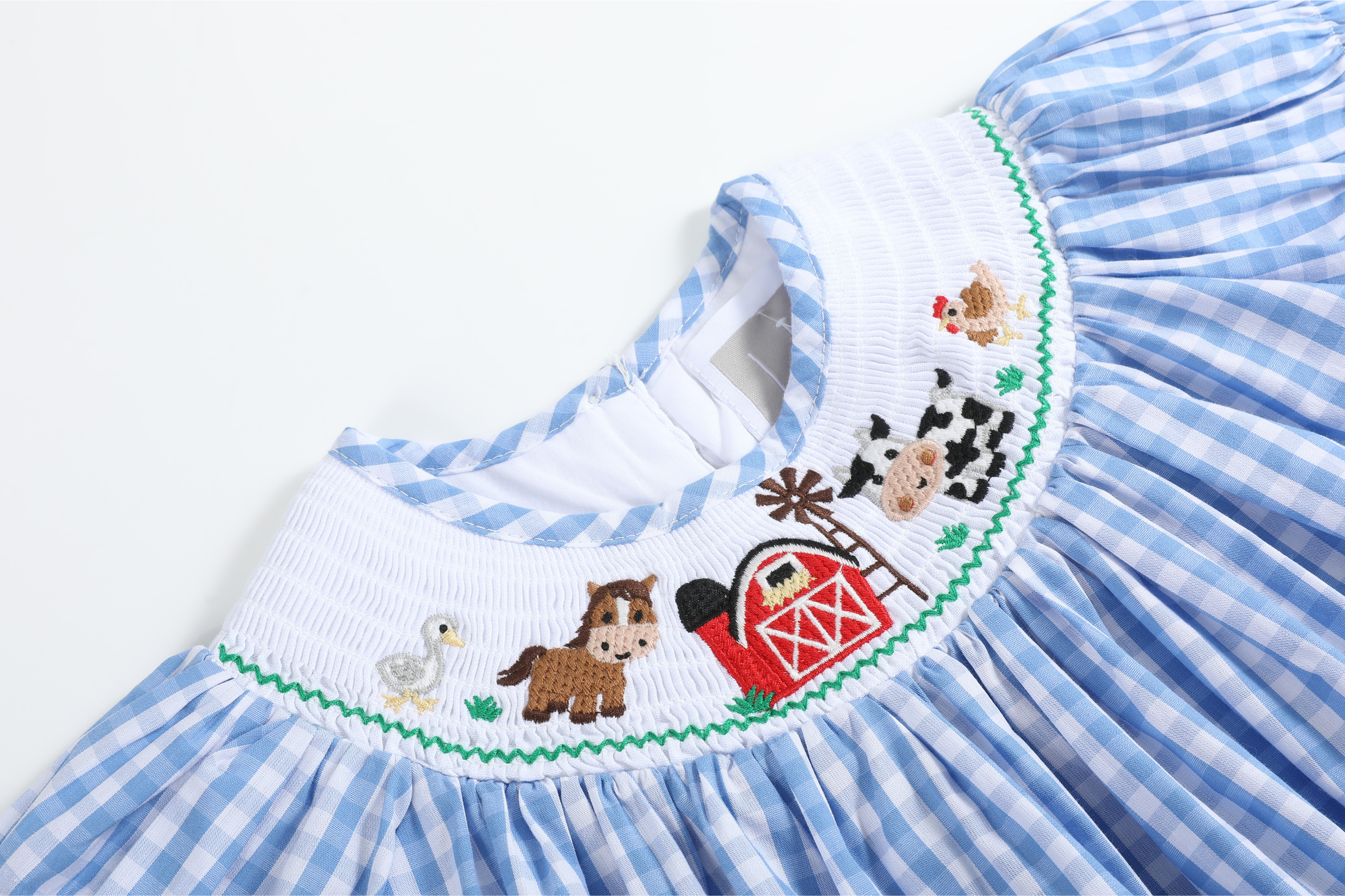 Blue Gingham Farm Dress