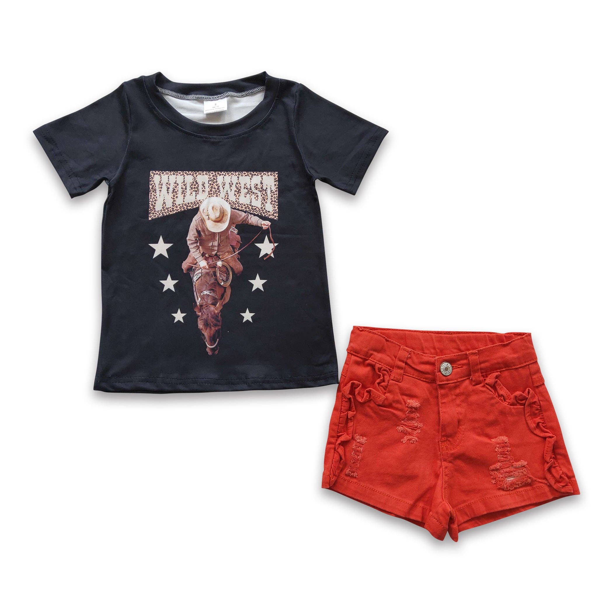 Wild West Rodeo Shirt & Denim Shorts