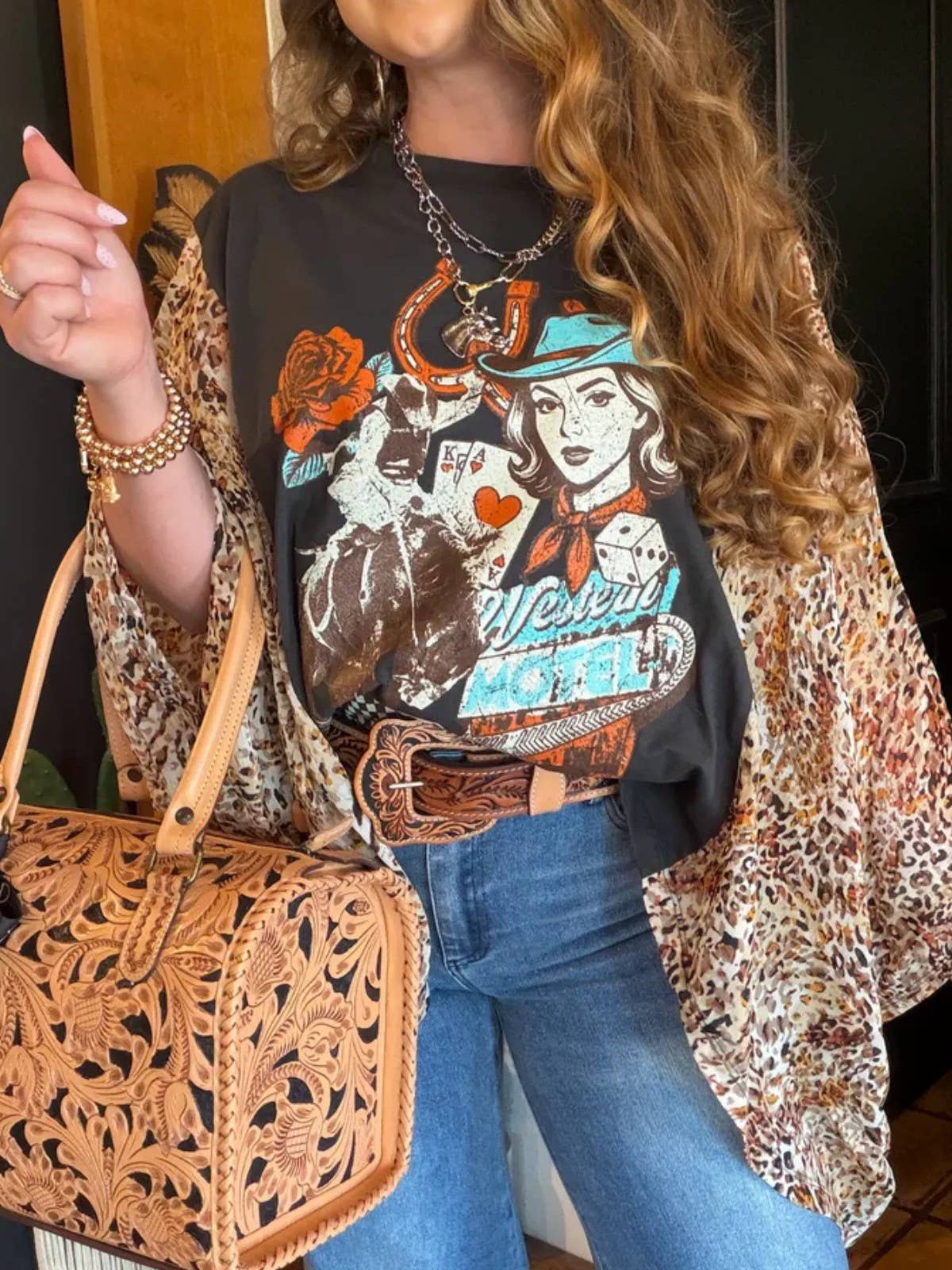 Rock Graphic Kimono Sleeves