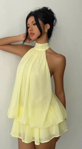 Puffy Halter Dress