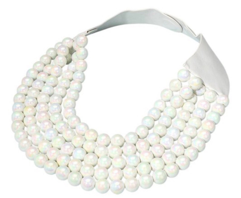 Multistrand Beaded Statement Magnetic Necklace