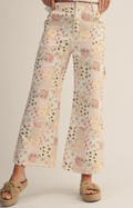 Vintage Floral Patched Pants