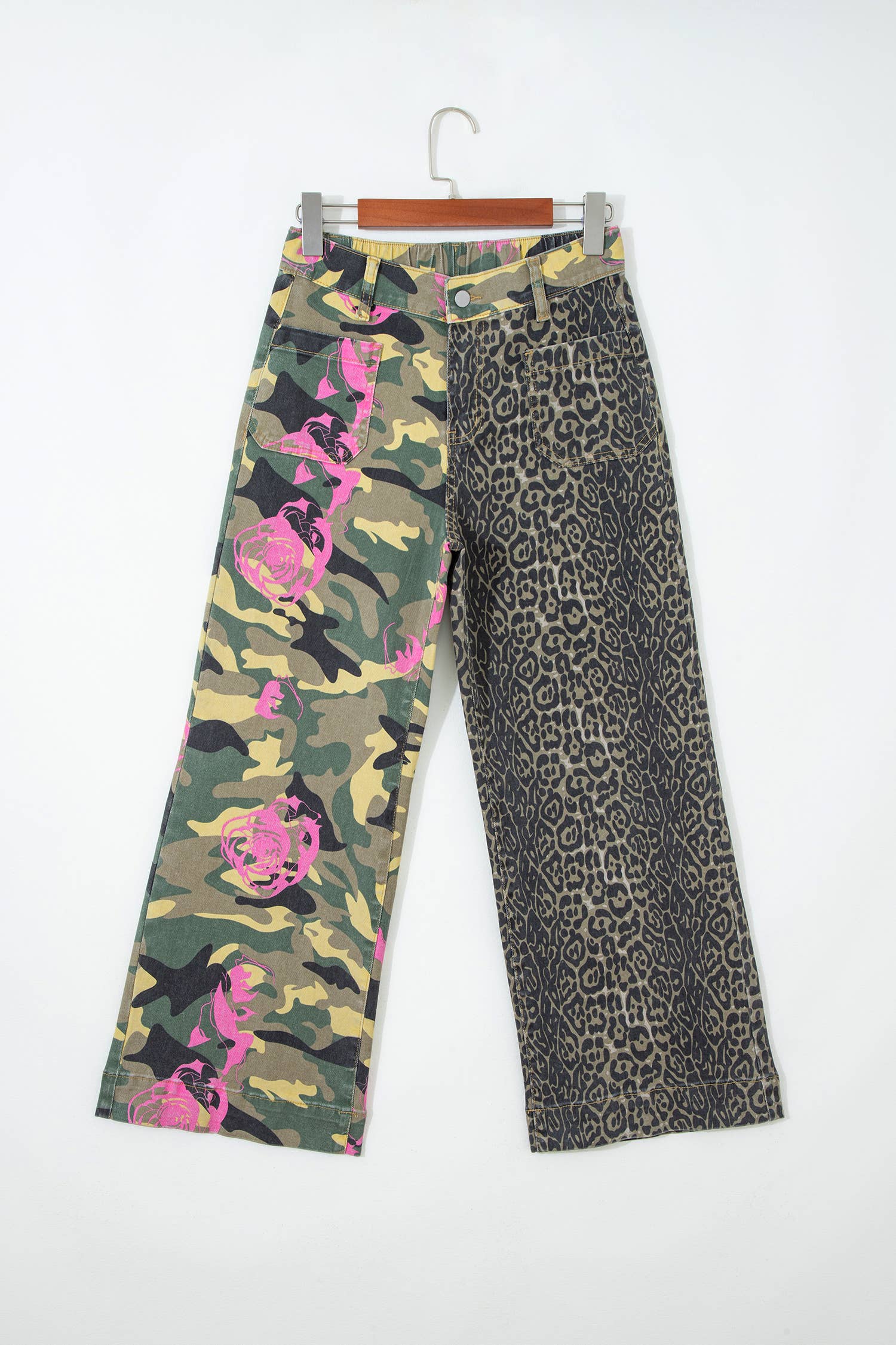 Leopard Camo Wide Leg Jeans