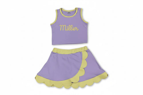 Lavender/Yellow Scallop
