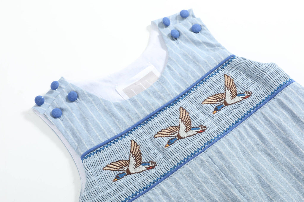 Blue Pinstripe Mallard Overalls
