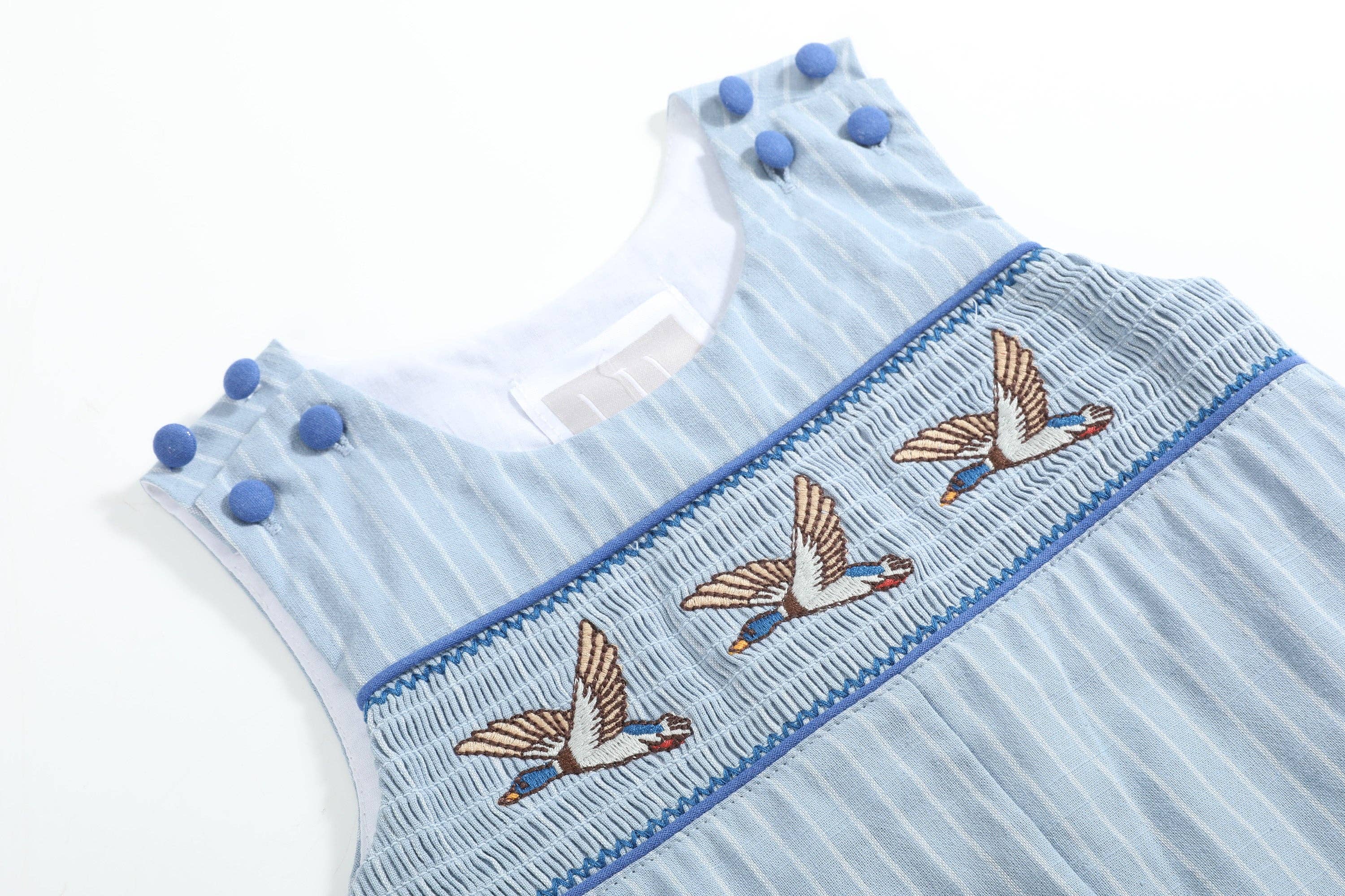 Blue Pinstripe Mallard Overalls