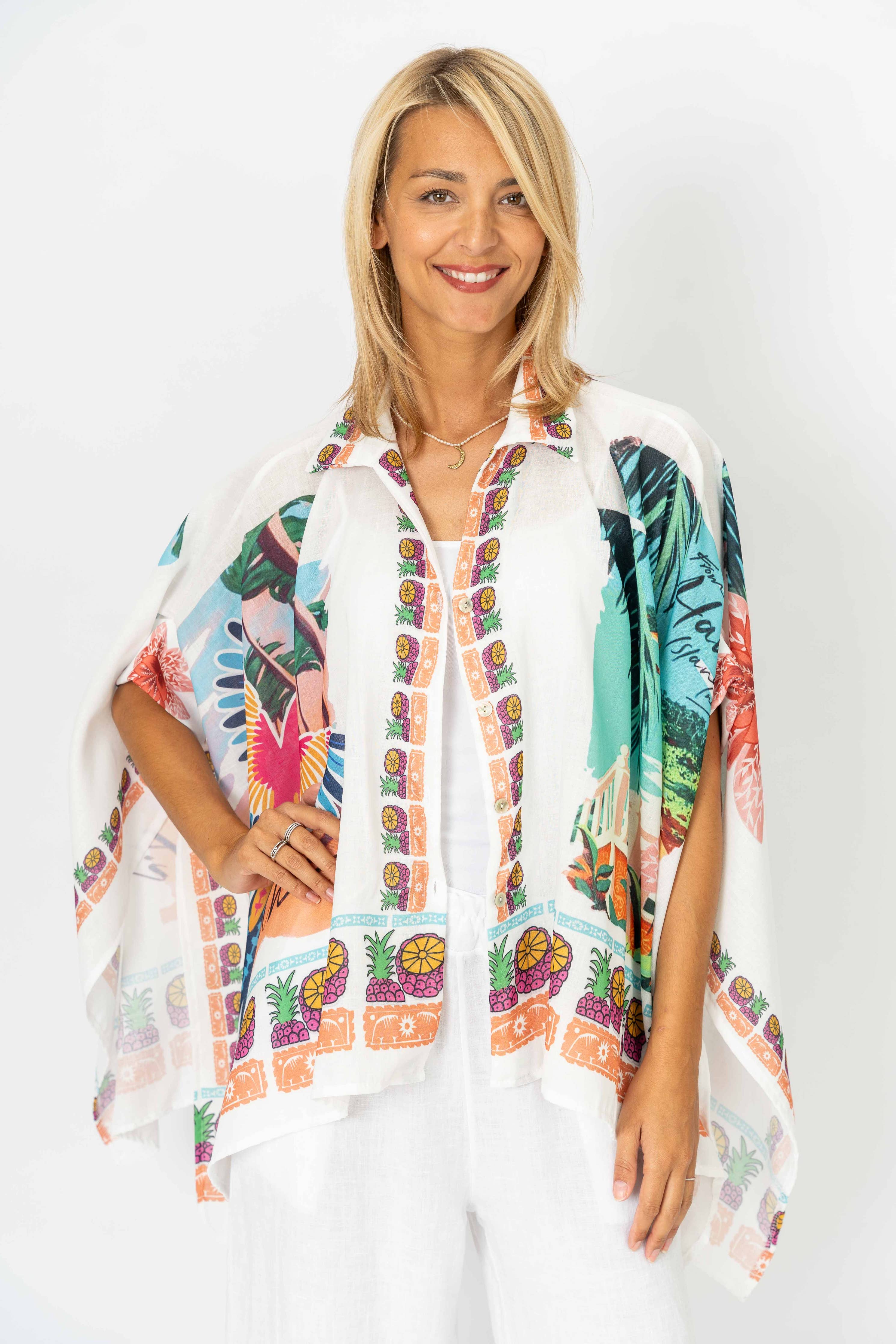 Tropical Print Kaftan