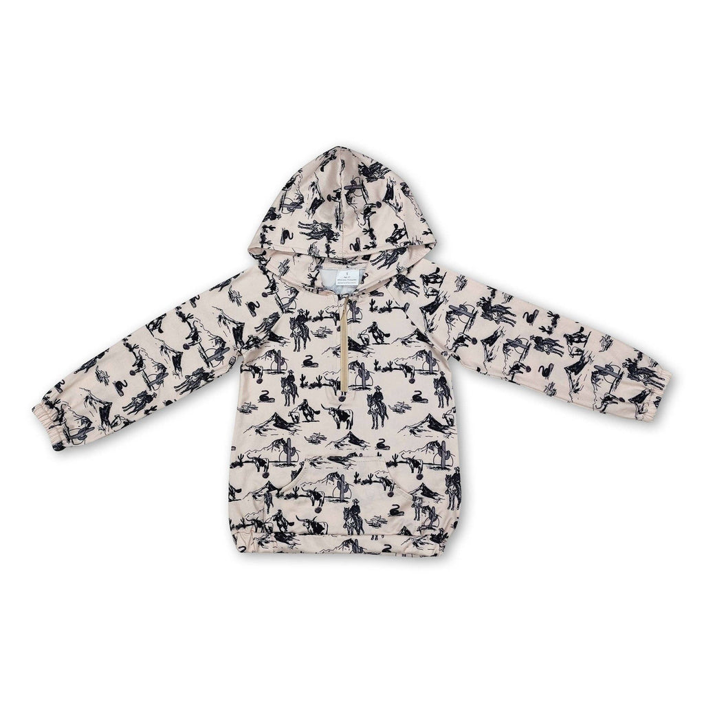Cactus Rodeo Western Kids Hoodie