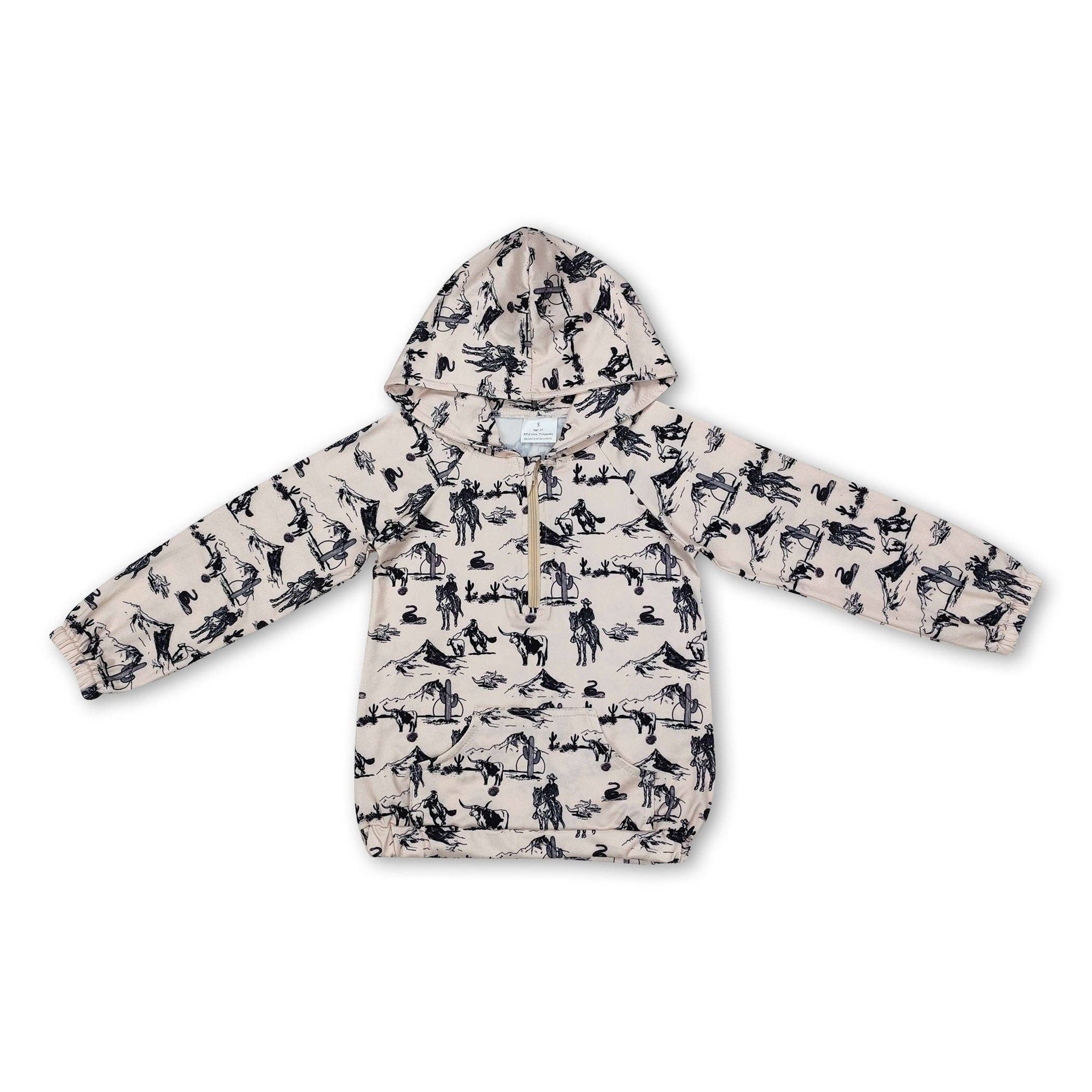 Cactus Rodeo Western Kids Hoodie